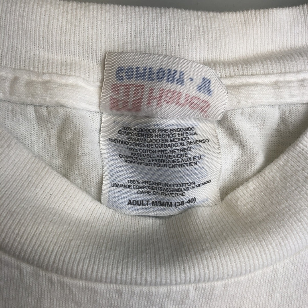 80'S Hanes COMFORT-T satirical art t-shirt, men's size M equivalent, vintage. cotton white type Vintage Second Hand