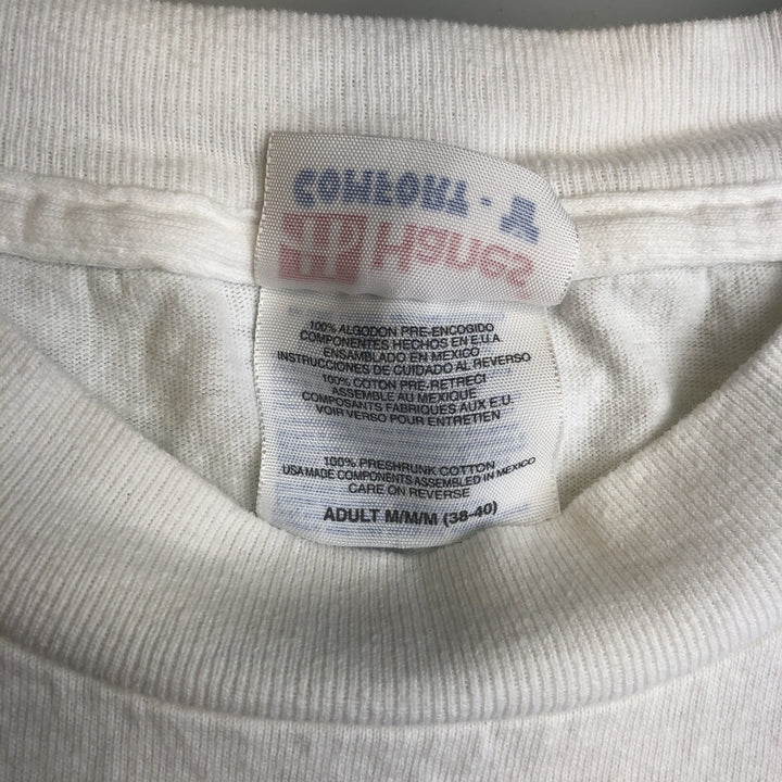 80'S Hanes COMFORT-T satirical art t-shirt, men's size M equivalent, vintage. cotton white type Vintage Second Hand