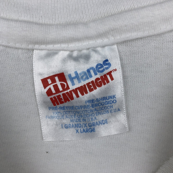 Vintage 90'S Hanes floral print T-shirt, made in the USA, men's size XL cotton white type Vintage Second Hand