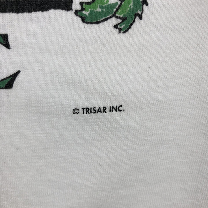 Vintage 90'S Hanes floral print T-shirt, made in the USA, men's size XL cotton white type Vintage Second Hand