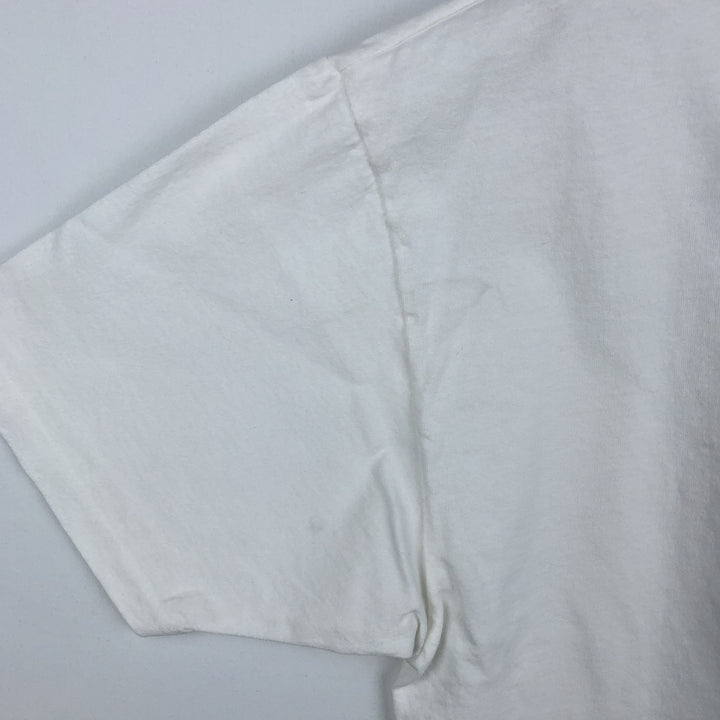 Vintage 90'S Hanes floral print T-shirt, made in the USA, men's size XL cotton white type Vintage Second Hand