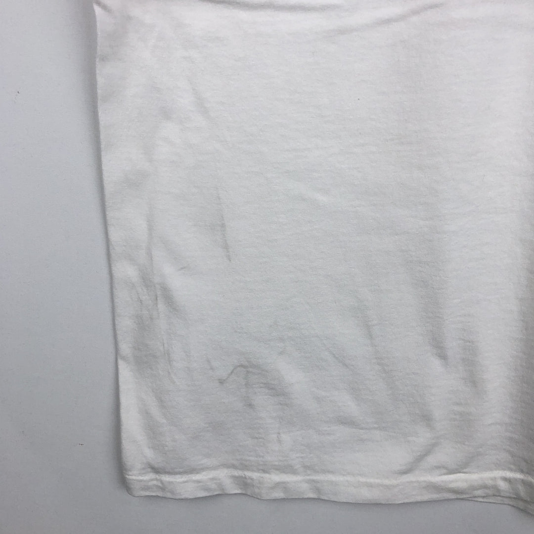 Vintage 90'S Hanes floral print T-shirt, made in the USA, men's size XL cotton white type Vintage Second Hand