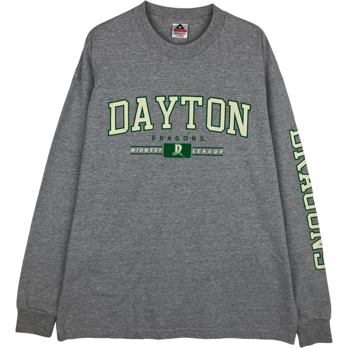 ALSTYLE Dayton Dragons Long-Sleeve T-Shirt (Men's XL equivalent) cotton gray type Vintage Second Hand