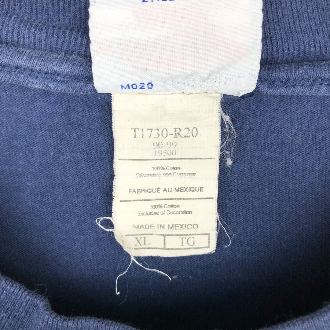 Champion Columbia University College Long-Sleeve T-Shirt (Men's XL equivalent) cotton navy blue type Vintage Second Hand