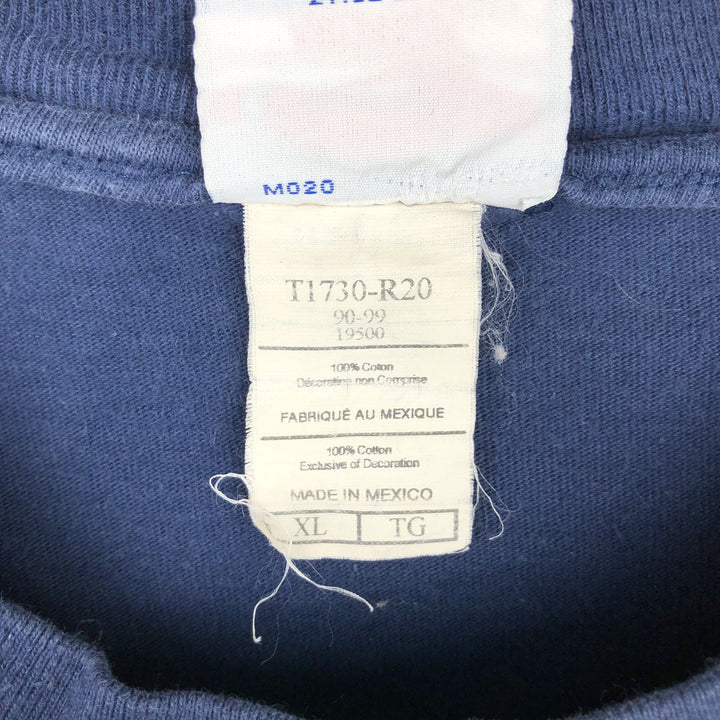 Champion Columbia University College Long-Sleeve T-Shirt (Men's XL equivalent) cotton navy blue type Vintage Second Hand