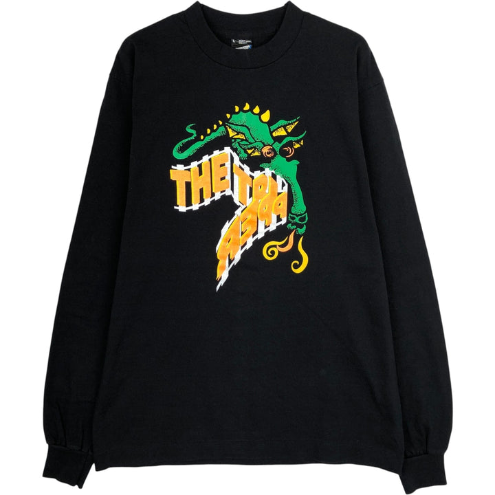 90'S Screen Stars Long-Sleeve T-Shirt, Men's Size L (Equivalent), Vintage cotton black type Vintage Second Hand