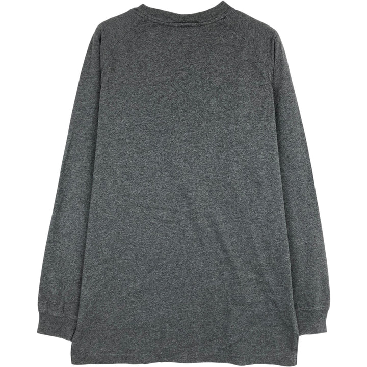 Adidas long-sleeved T-shirt, men's size L cotton gray type Vintage Second Hand