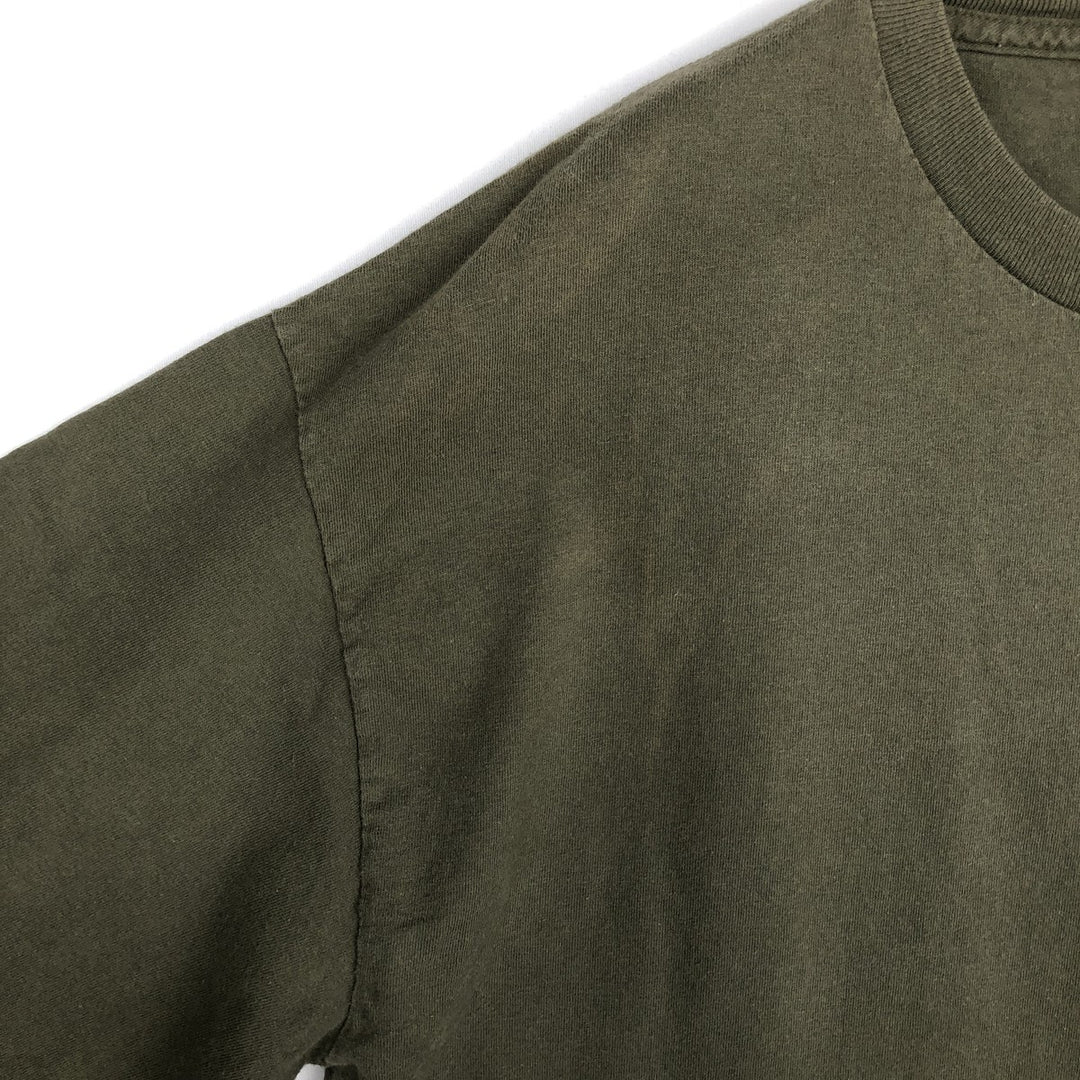 ALSTYLE Long T-Shirt, Men's XL cotton Khaki type Vintage Second Hand