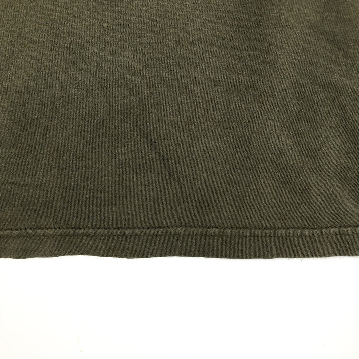 ALSTYLE Long T-Shirt, Men's XL cotton Khaki type Vintage Second Hand