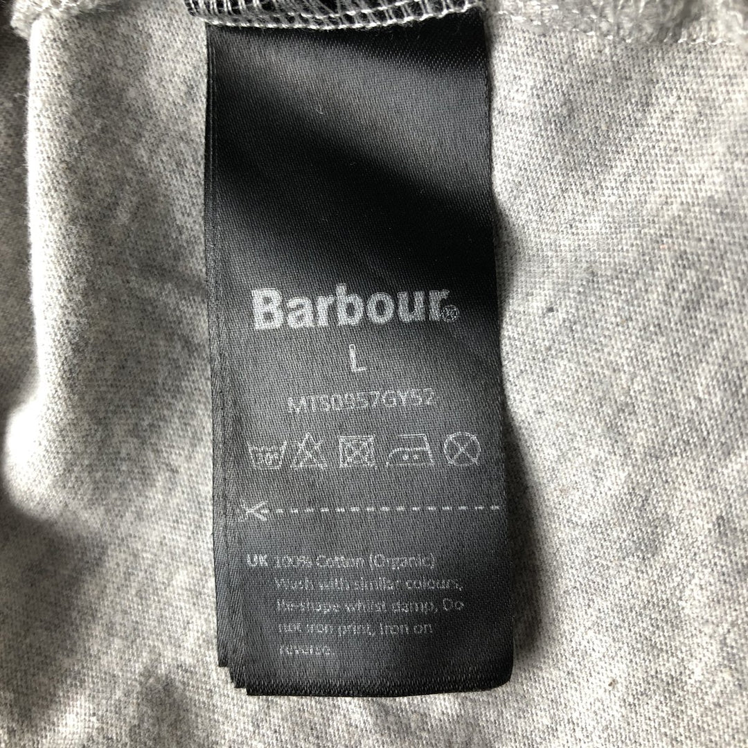 Barbour Tailored Fit Long-Sleeve T-Shirt (Men's Size L) cotton gray type Vintage Second Hand