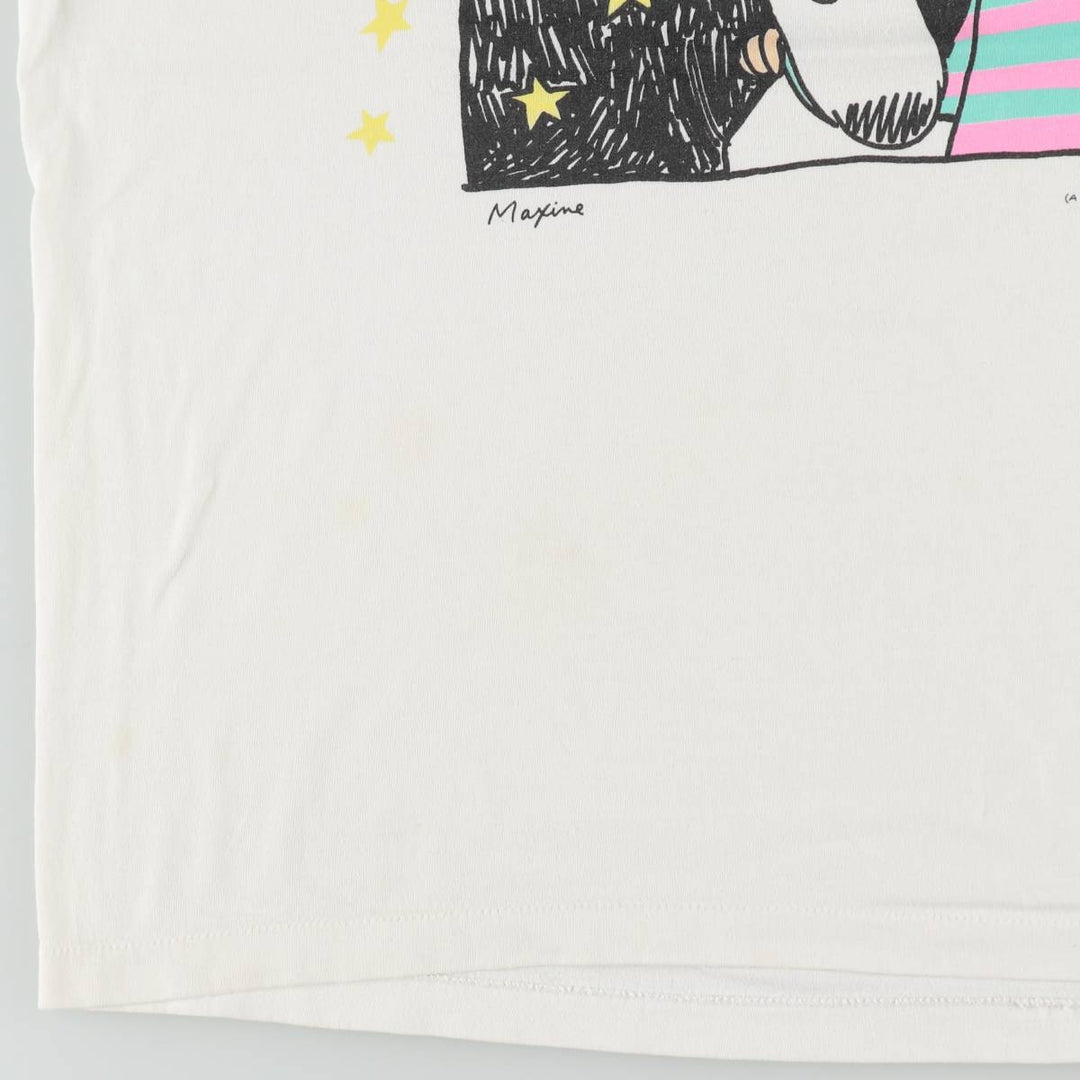 80s-90'S SHOEBOX GREETINGS Print T-Shirt, Made in USA, Men's XL equivalent, Vintage cotton white type Vintage Second Hand