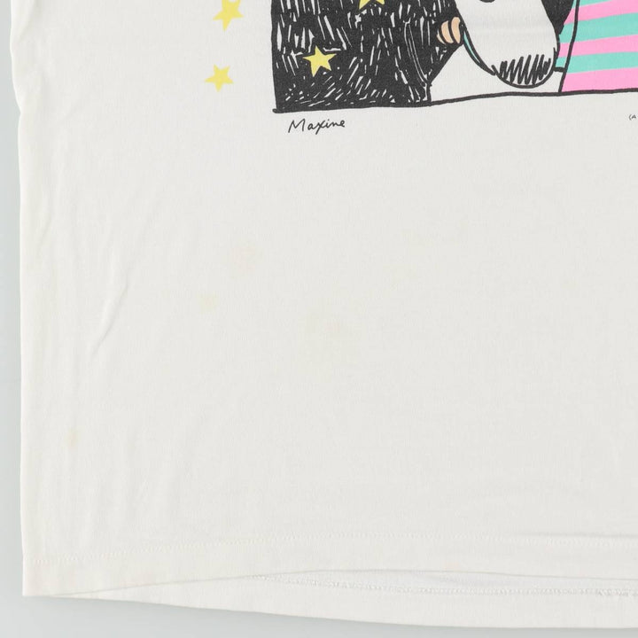 80s-90'S SHOEBOX GREETINGS Print T-Shirt, Made in USA, Men's XL equivalent, Vintage cotton white type Vintage Second Hand