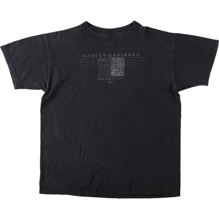 2000'S Harley-Davidson Motorcycle T-shirt, Men's Size XL (approx.) cotton black type Vintage Second Hand