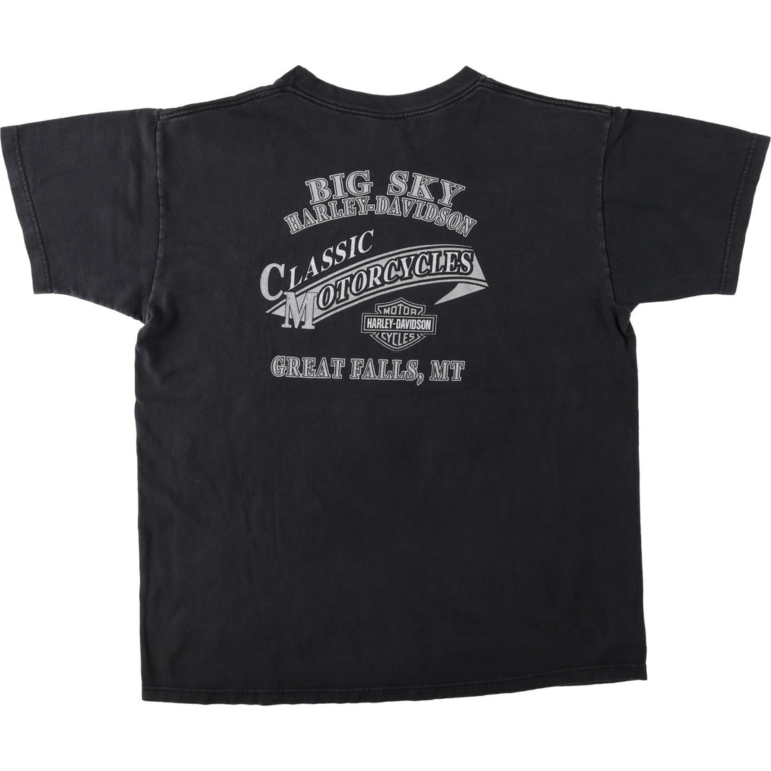 2000'S Harley-Davidson Motorcycle T-shirt, Men's Size XL (approx.) cotton black type Vintage Second Hand