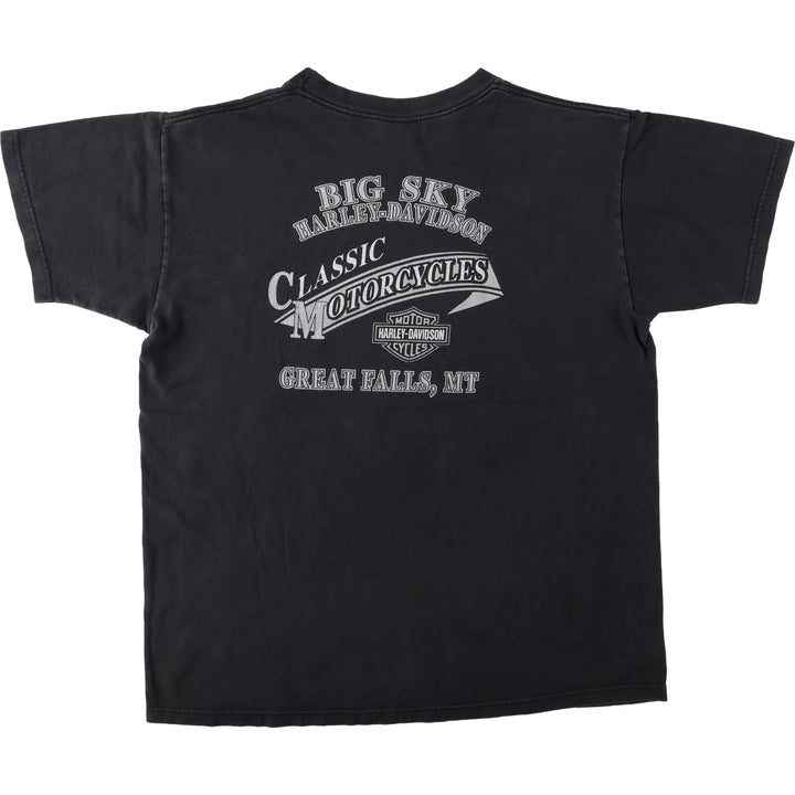 2000'S Harley-Davidson Motorcycle T-shirt, Men's Size XL (approx.) cotton black type Vintage Second Hand