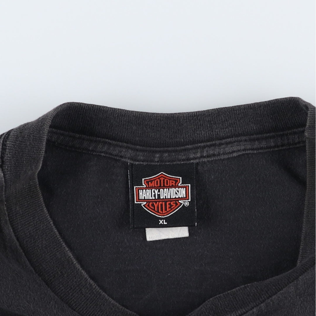 2000'S Harley-Davidson Motorcycle T-shirt, Men's Size XL (approx.) cotton black type Vintage Second Hand