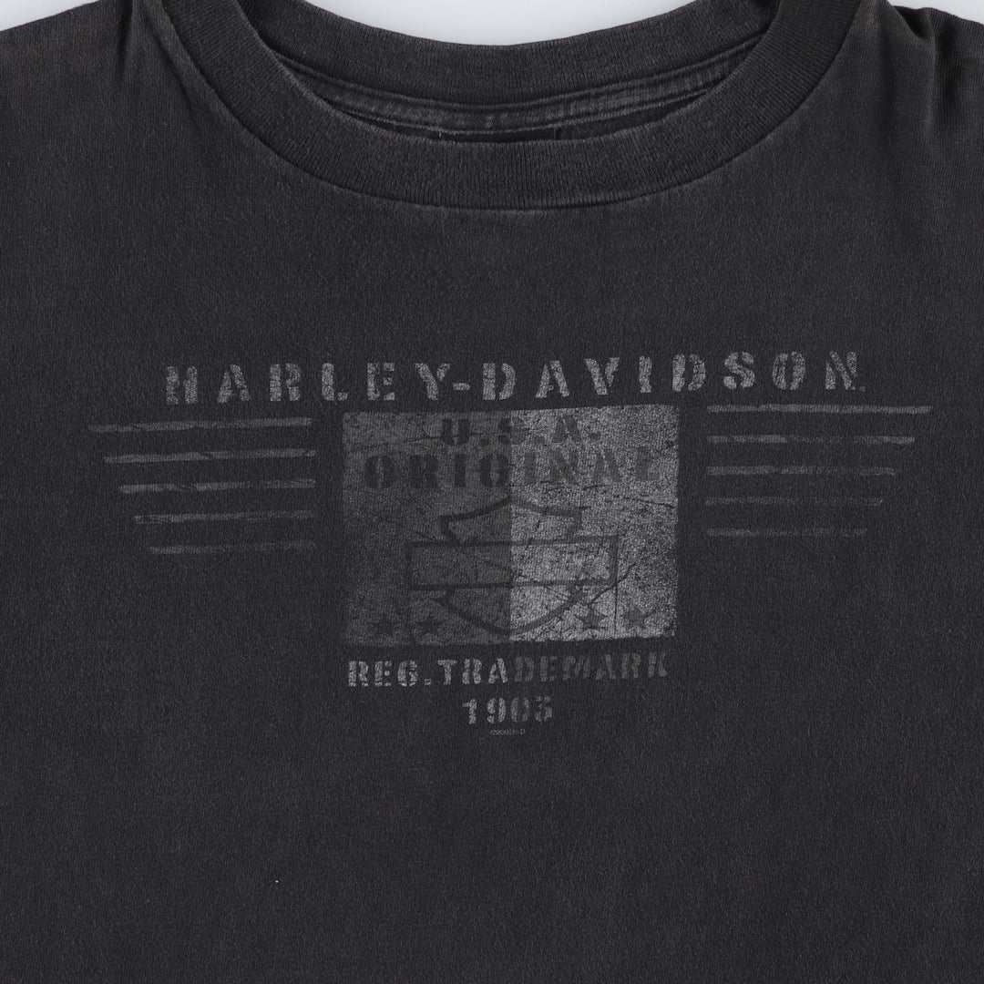 2000'S Harley-Davidson Motorcycle T-shirt, Men's Size XL (approx.) cotton black type Vintage Second Hand