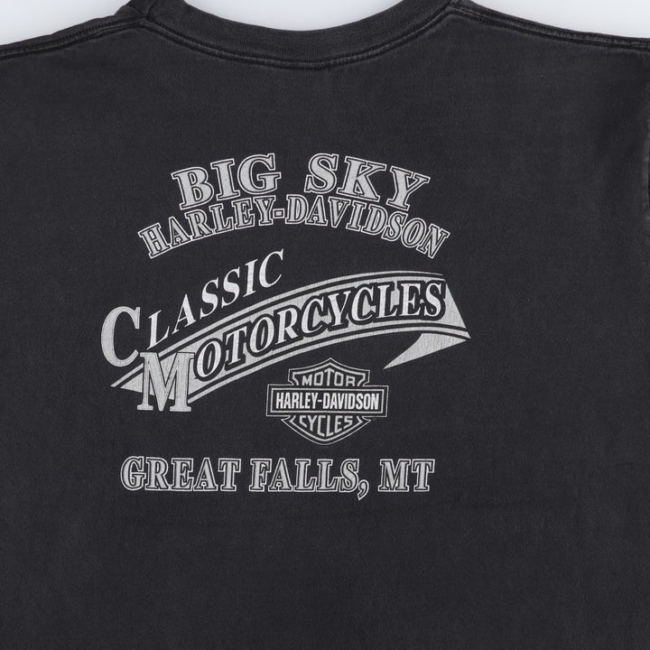 2000'S Harley-Davidson Motorcycle T-shirt, Men's Size XL (approx.) cotton black type Vintage Second Hand