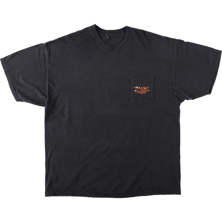 Harley-Davidson Motorcycle Bike T-shirt for men (XL size) unclear black type Vintage Second Hand