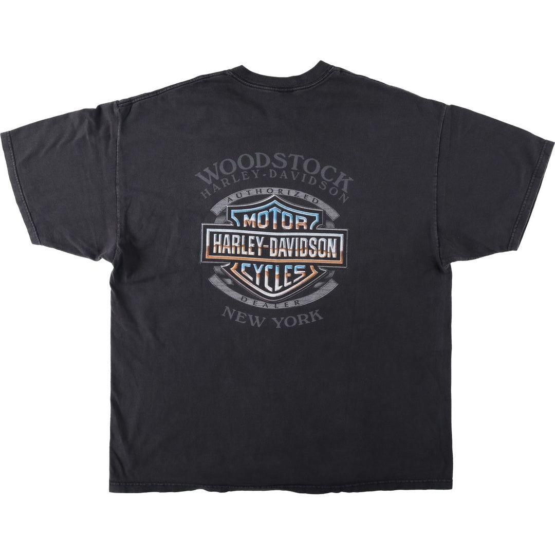 Harley-Davidson Motorcycle Bike T-shirt for men (XL size) unclear black type Vintage Second Hand