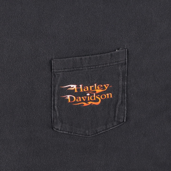 Harley-Davidson Motorcycle Bike T-shirt for men (XL size) unclear black type Vintage Second Hand