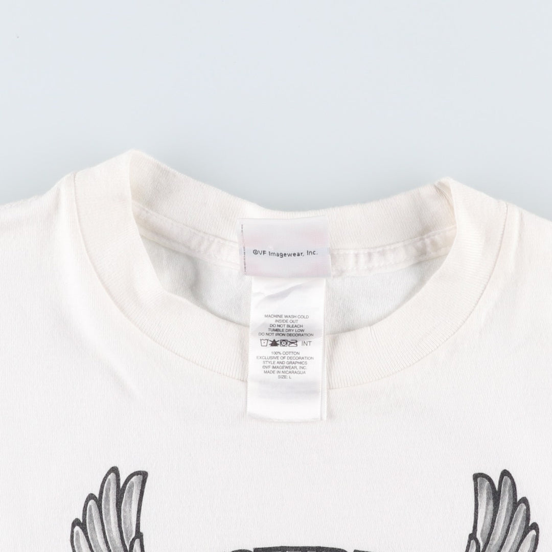 2000'S Harley-Davidson Sleeveless Motorcycle T-Shirt with Eagle Pattern (Men's Size L) cotton white type Vintage Second Hand