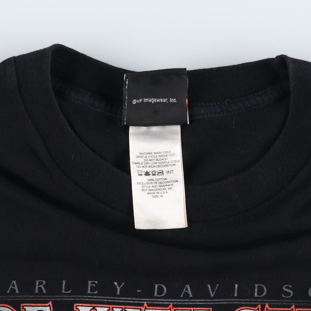 Harley-Davidson Motorcycle T-Shirt, Made in USA, Men's Size XL (Equivalent), Vintage. cotton white type Vintage Second Hand
