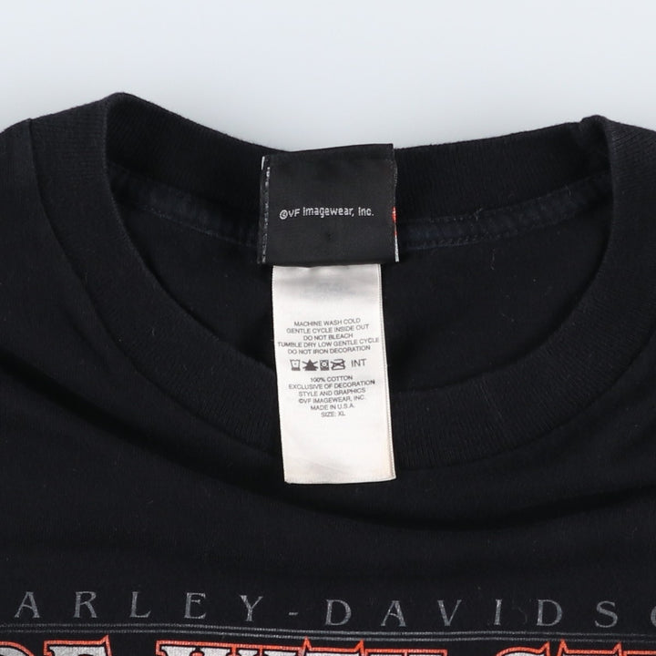 Harley-Davidson Motorcycle T-Shirt, Made in USA, Men's Size XL (Equivalent), Vintage. cotton white type Vintage Second Hand