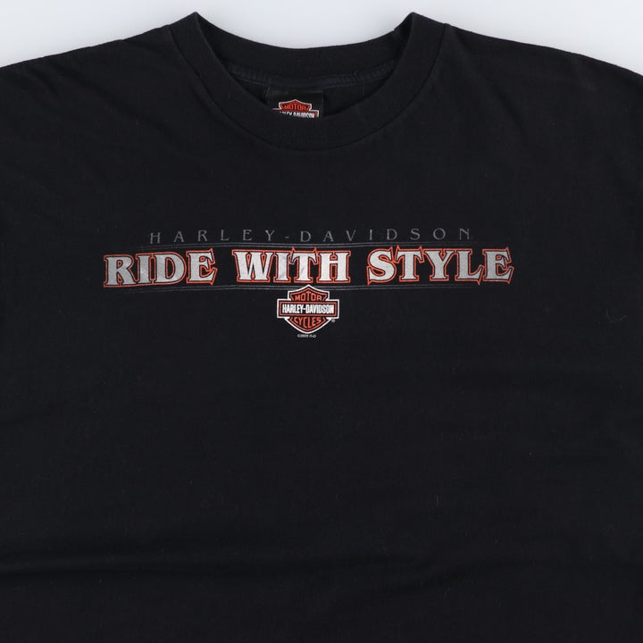 Harley-Davidson Motorcycle T-Shirt, Made in USA, Men's Size XL (Equivalent), Vintage. cotton white type Vintage Second Hand