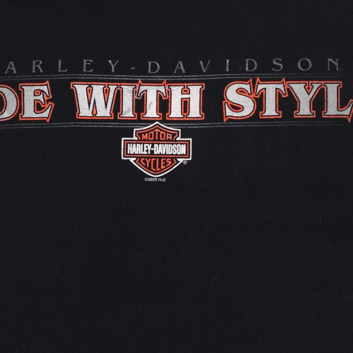 Harley-Davidson Motorcycle T-Shirt, Made in USA, Men's Size XL (Equivalent), Vintage. cotton white type Vintage Second Hand