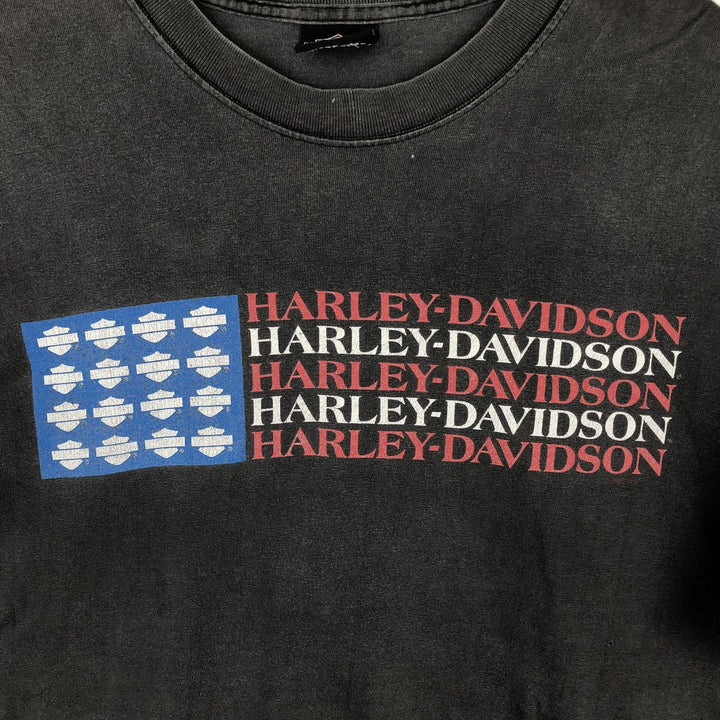 Harley-Davidson Eagle Pattern Motorcycle Bike T-shirt Men's XL unclear Charcoal Vintage Second Hand