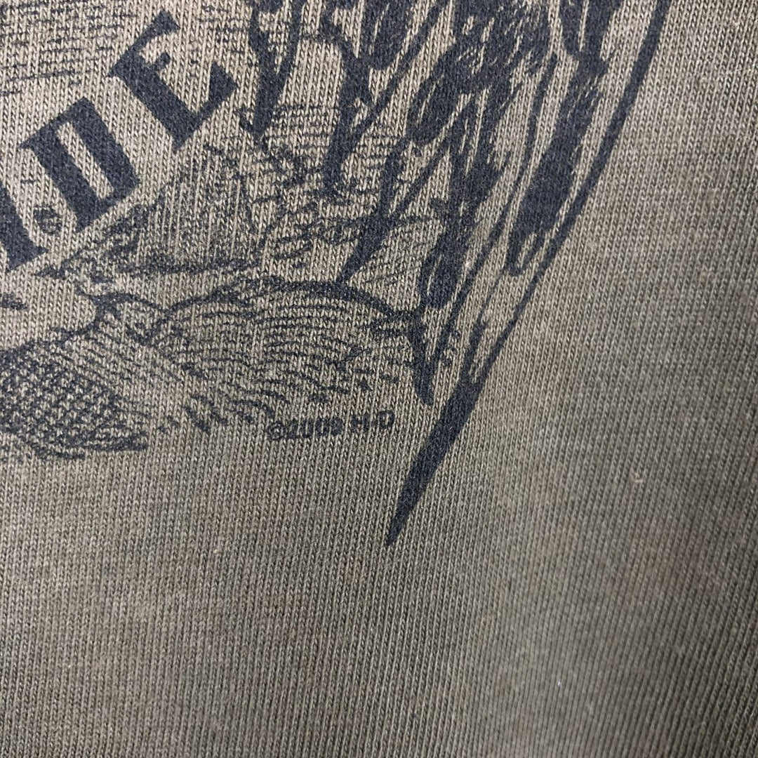 Harley-Davidson Motorcycle Bike T-shirt, Men's XL size cotton Khaki type Vintage Second Hand