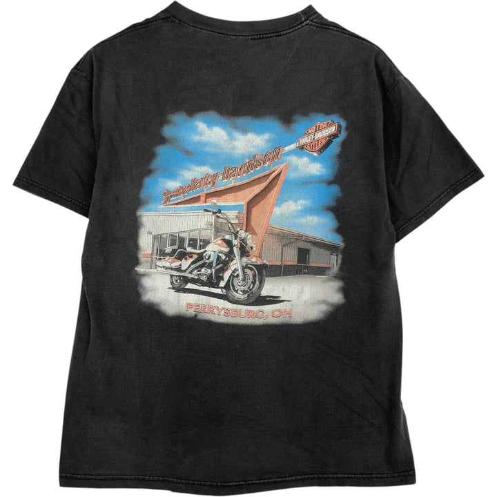 Harley-Davidson Motorcycle Bike T-shirt, Men's XL size unclear Charcoal Vintage Second Hand