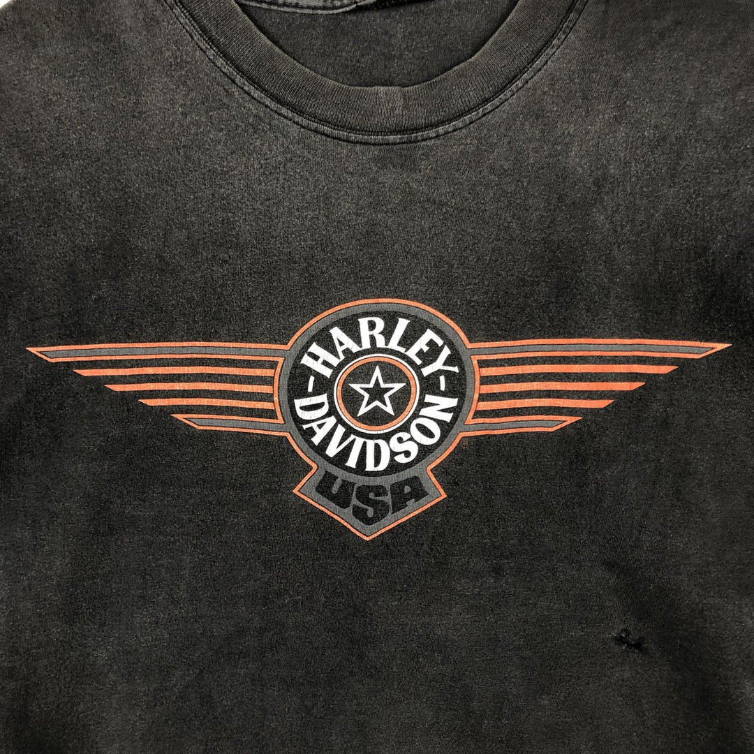 Harley-Davidson Motorcycle Bike T-shirt, Men's XL size unclear Charcoal Vintage Second Hand
