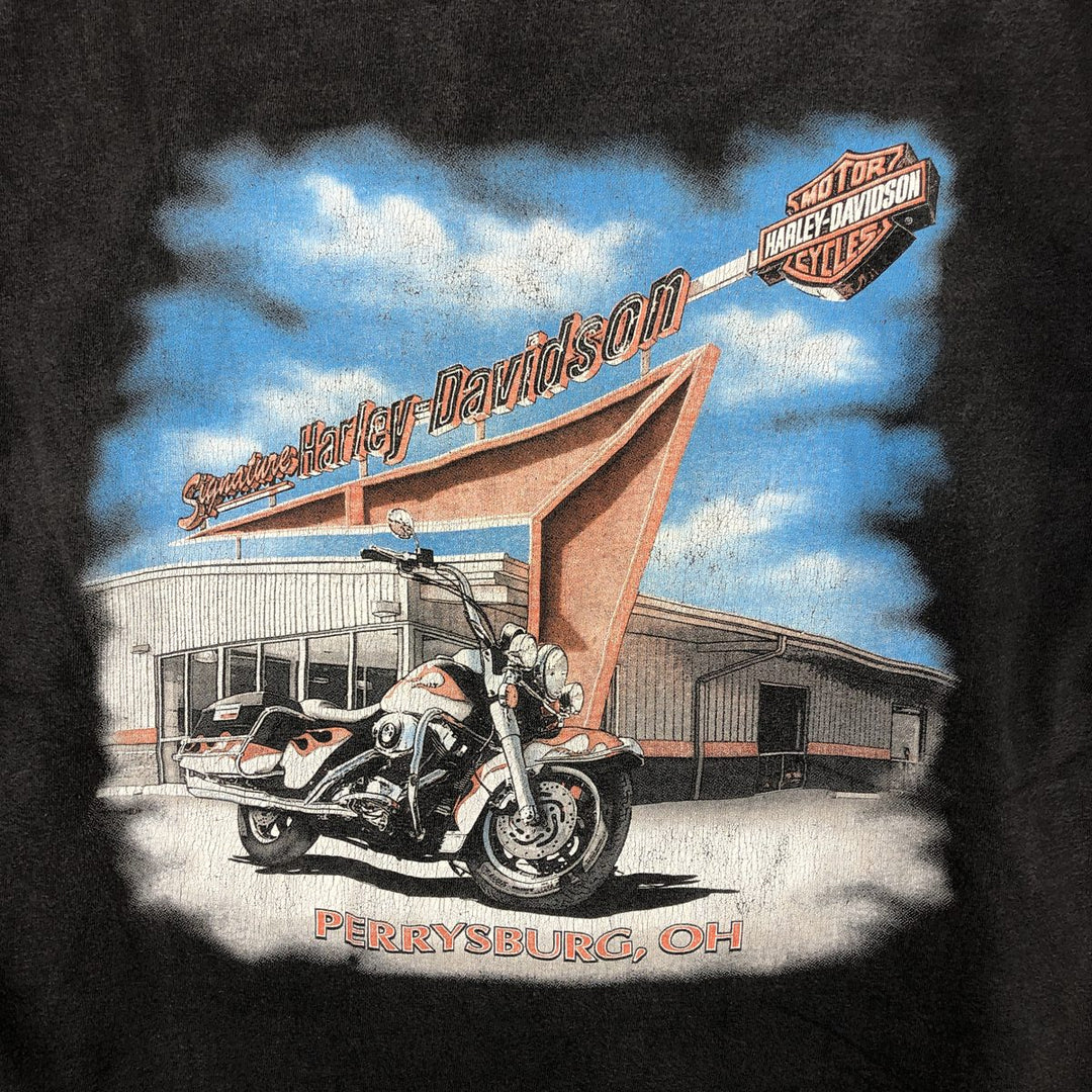 Harley-Davidson Motorcycle Bike T-shirt, Men's XL size unclear Charcoal Vintage Second Hand