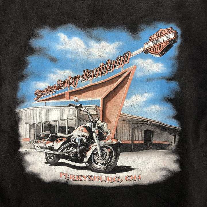 Harley-Davidson Motorcycle Bike T-shirt, Men's XL size unclear Charcoal Vintage Second Hand