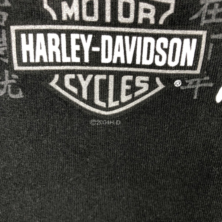 00'S Harley-Davidson Motorcycle Bike T-shirt Made in USA Men's XXL cotton black type Vintage Second Hand