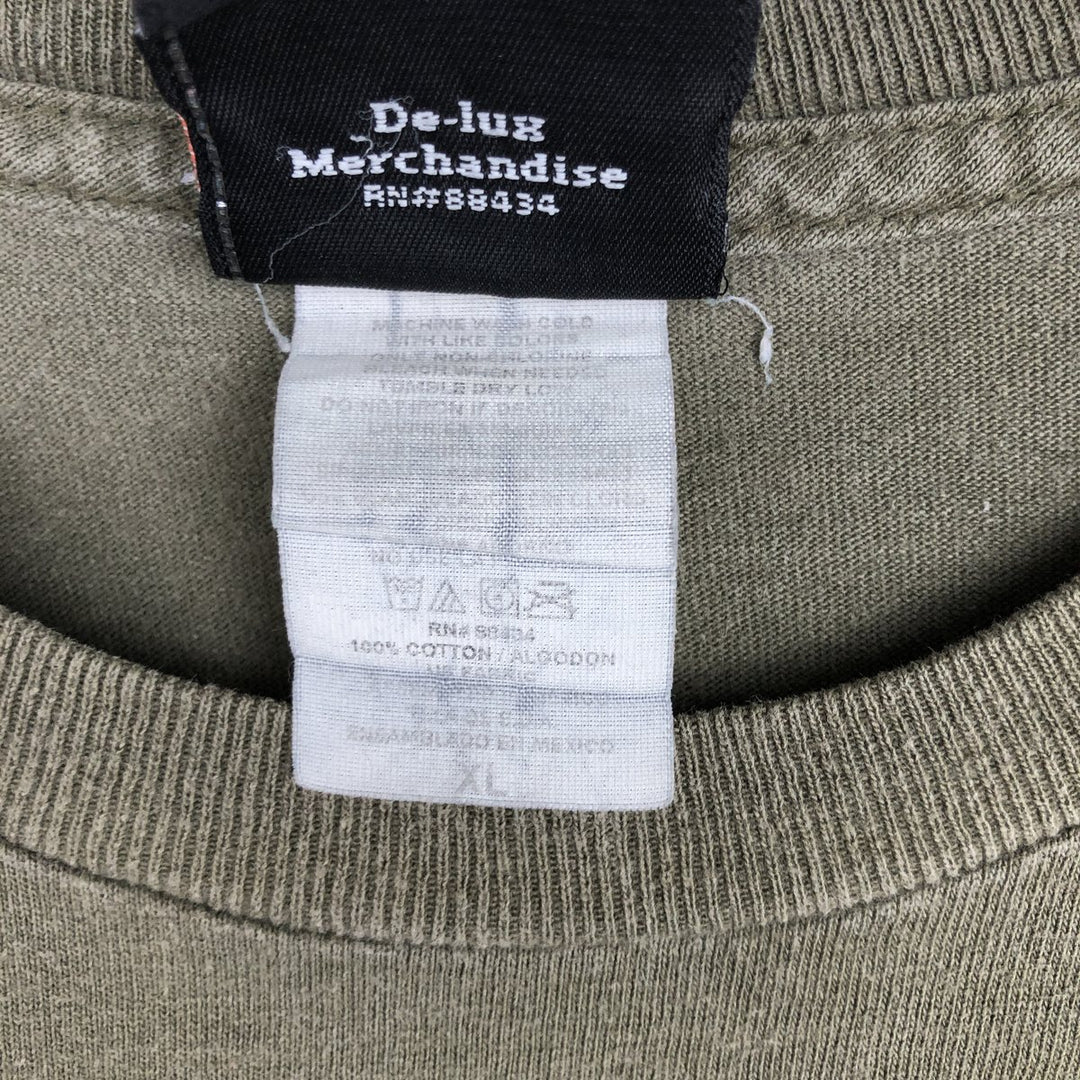2000'S Harley-Davidson Dragon Pattern Motorcycle T-Shirt, Men's Size XL (approx.) cotton Khaki type Vintage Second Hand