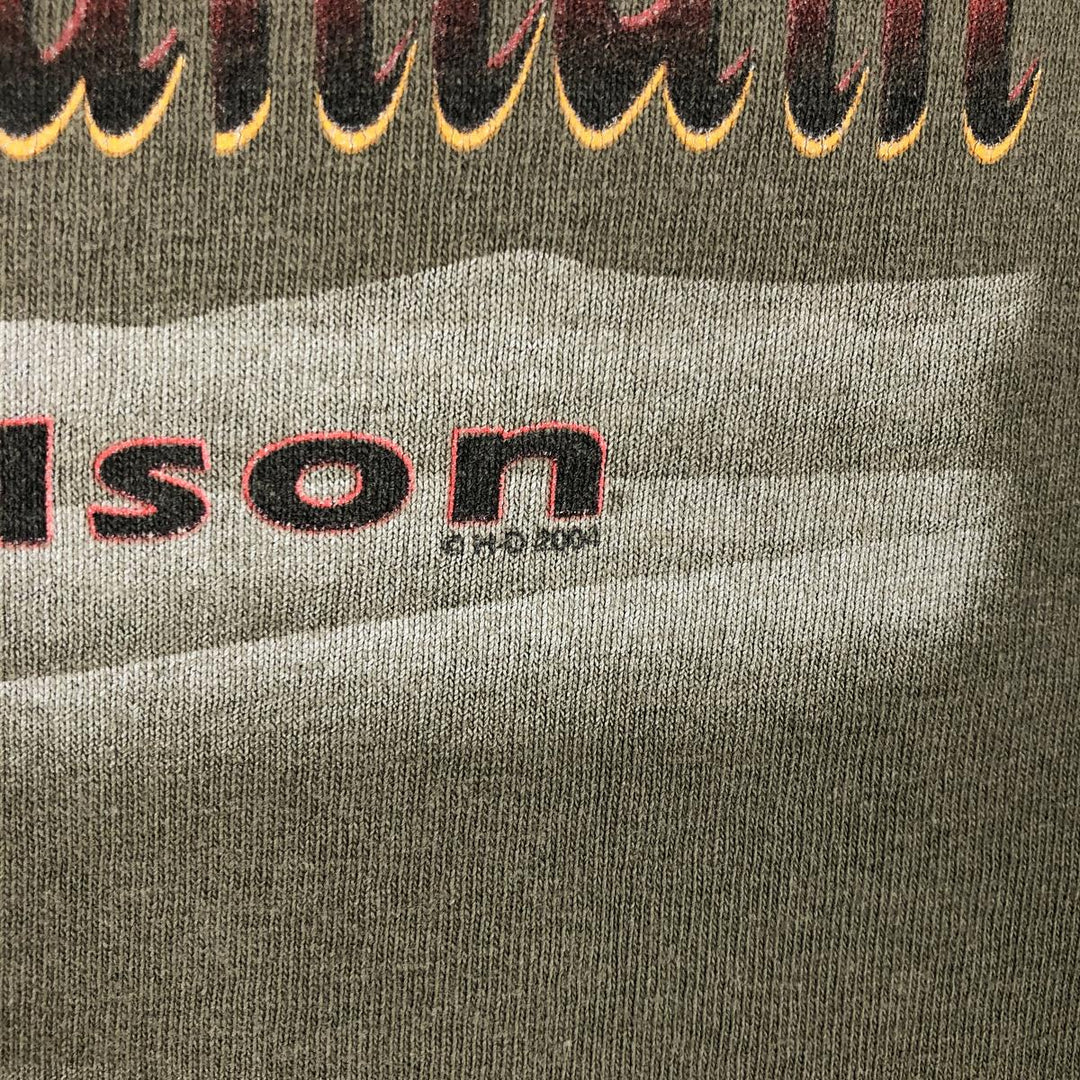 2000'S Harley-Davidson Dragon Pattern Motorcycle T-Shirt, Men's Size XL (approx.) cotton Khaki type Vintage Second Hand
