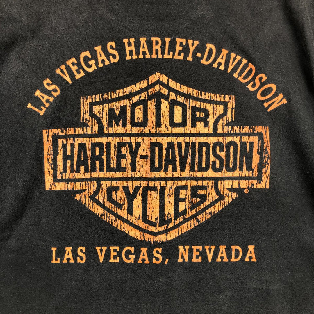 00'S Harley-Davidson Motorcycle Bike T-shirt Men's XXL cotton Charcoal Vintage Second Hand