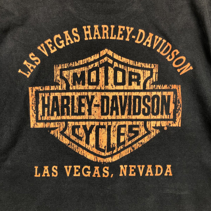 00'S Harley-Davidson Motorcycle Bike T-shirt Men's XXL cotton Charcoal Vintage Second Hand
