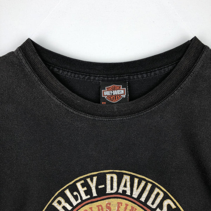 00'S Harley-Davidson Motorcycle Bike T-shirt Men's XXL cotton Charcoal Vintage Second Hand