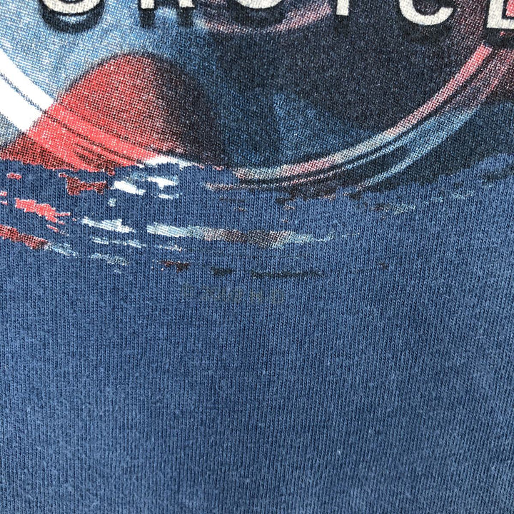00'S Harley-Davidson Stars and Stripes Motorcycle Bike T-shirt Made in USA Men's L size cotton blue type Vintage Second Hand
