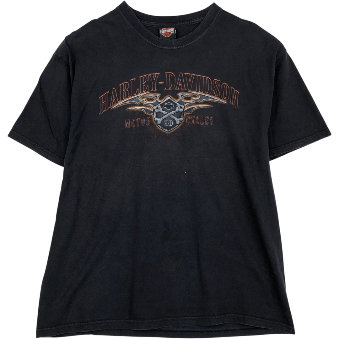 Harley-Davidson Motorcycle Bike T-shirt, Men's XL size unclear black type Vintage Second Hand