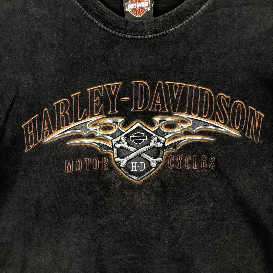 Harley-Davidson Motorcycle Bike T-shirt, Men's XL size unclear black type Vintage Second Hand