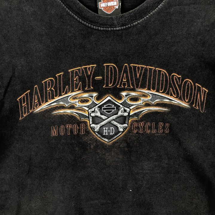 Harley-Davidson Motorcycle Bike T-shirt, Men's XL size unclear black type Vintage Second Hand