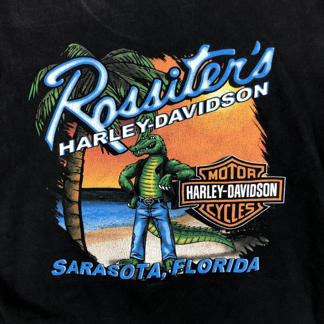 Harley-Davidson Motorcycle Bike T-shirt, Men's XL size unclear black type Vintage Second Hand