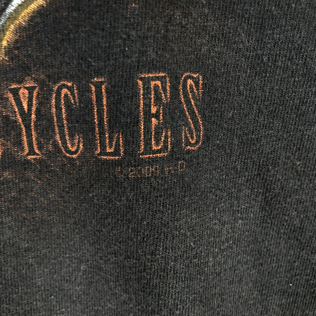Harley-Davidson Motorcycle Bike T-shirt, Men's XL size unclear black type Vintage Second Hand