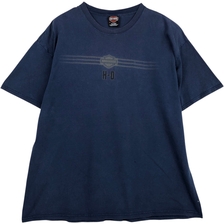 Harley-Davidson Motorcycle Bike T-shirt, Men's XXL cotton navy blue type Vintage Second Hand