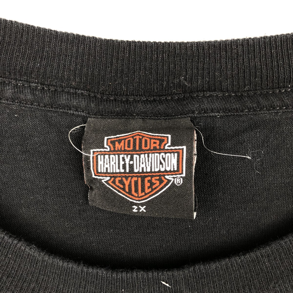 00'S Harley-Davidson Motorcycle Bike T-shirt Made in USA Men's XXL cotton black type Vintage Second Hand